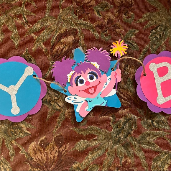 Party Supplies | Sesame Street Theme Abby Cadabby Happy Birthday Banner ...